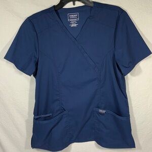 Cherokee Scrub Top - Navy Blue - Medium